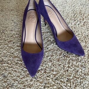 Tory Burch Violet Suede Heels